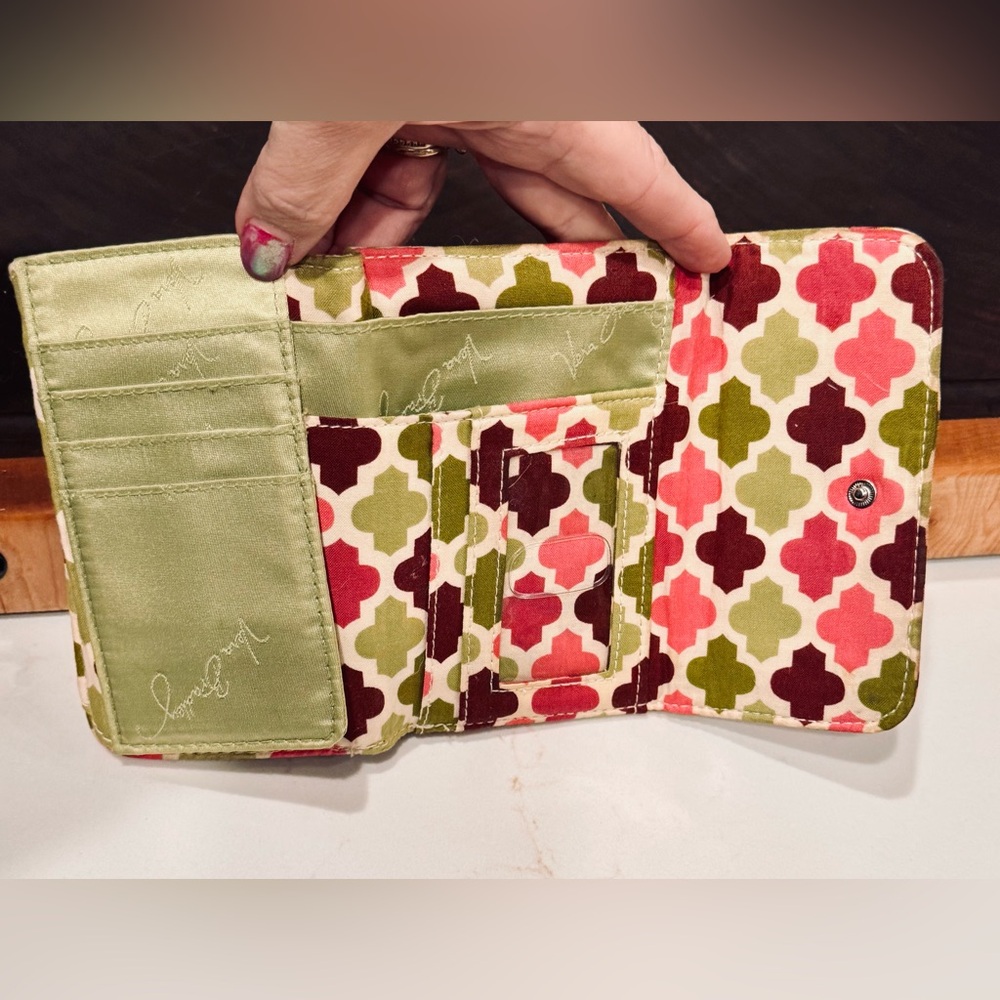 Vera Bradley Floral Pink & Orange Wallet NWOT - Picture 3 of 4